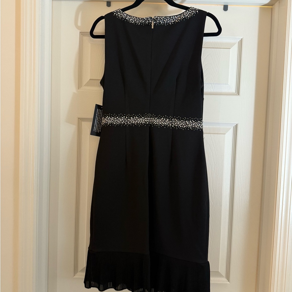 Karl Lagerfeld Black Top with Pearl Detailing
